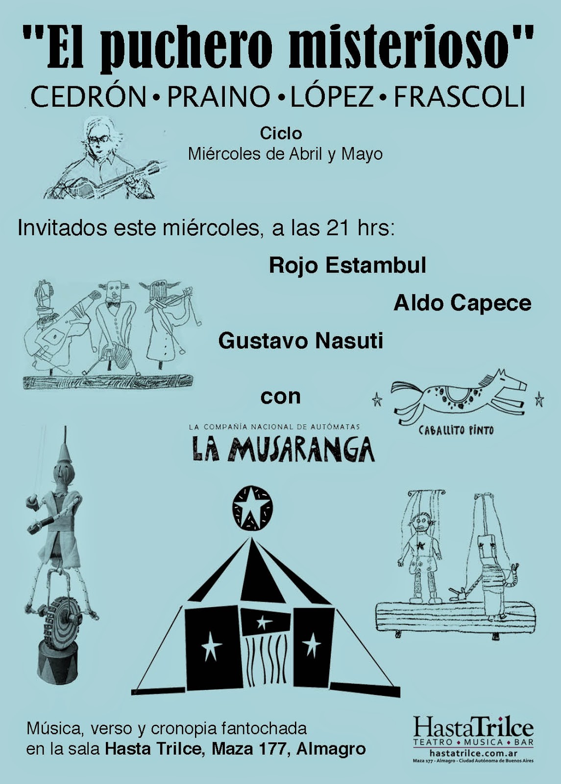 Ciclo El puchero misterioso / música, poesía, cuentos y títeres en el interior de un viejo circo