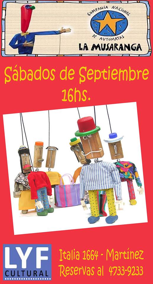 La musaranga - Teatro LYF Martínez - Sábados de septiembre, 16 hs.