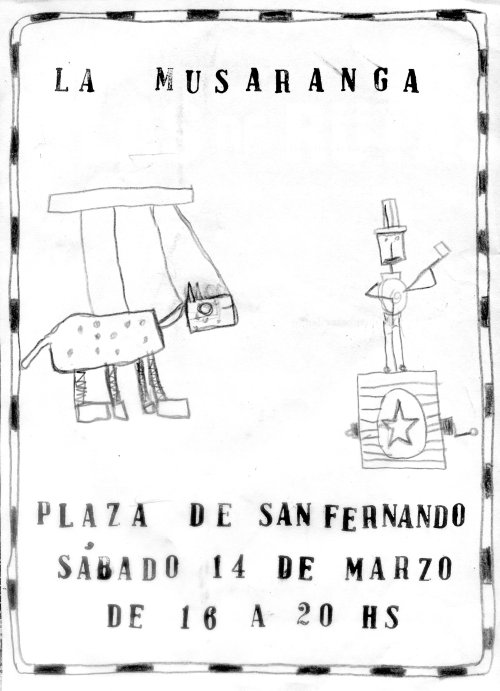 La Musaranga en San Fernando el 14 de marzo de 2015 a partir de las 15 hs.