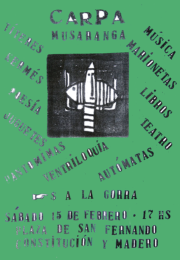 Carpa La Musaranga en la Plaza de San Fernando, 15 de febrero 2020